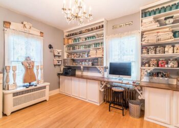 Craft Room Organization Tips with Vintage and Upcycled Items